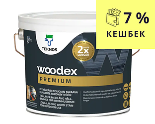 Лазур-лак антисептичний TEKNOS WOODEX PREMIUM для деревини 2,7 л