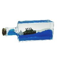 Непотопляемый кораблик в бутылке Титаник в жидкости Антистресс игрушка