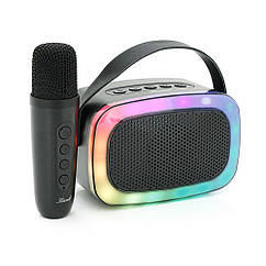 DR Колонка Kisonli G21 Bluetooth 5.0, 1х5W, 1800mAh, USB/TF/BT/LED/AUX, DC: 5V/1A, Black, BOX, Q45