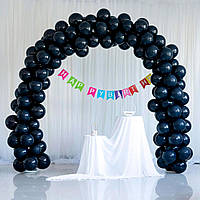 Повітряні кулі, набір латексних повітряних кульок 100 шт. 30 см (чорний колір) 7202