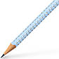 Набір Faber-Castell 2 чорнографітних олівця Grip Sparkle Sky Blue з стругачкою і гумкою Sleeve, 218471, фото 4