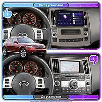 Штатна магнітола 9" Lesko Infiniti FX I (S50) 2006-2009 4/64 CP+4G IPS Prime охолодження Інфініті 2 шт., фото 3