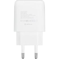 Мережевий зарядний пристрій Gelius X-Duo GP-HC014 QC3.0/PD20W USB+Type-C White + Lightning (18W) Black/White, фото 2