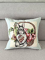 Декоративна Великодня наволочка на подушку 45х45 см. одностороння