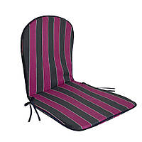 Подушка на садовую мебель, стулья, кресла серо розовая полоска