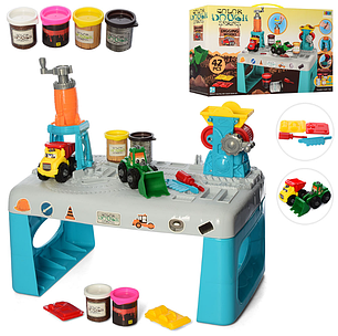 Набір для ліплення тістом - пластиліном на столику, Земляні роботи, 42 деталі, 8734, фото 1