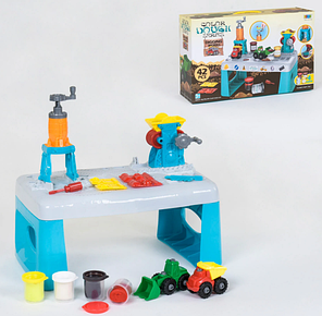 Набір для ліплення тістом - пластиліном на столику, Земляні роботи, 42 деталі, 8734, фото 3