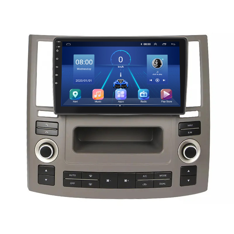 Штатна магнітола 9" Lesko для Infiniti FX I (S50) Рестайлінг 2006-2009 4/64 4G Top Андроїд Інфініті