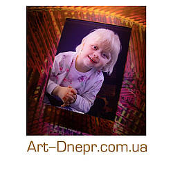 Портрет на склі для дитини, прямокутник 300х400х12 мм