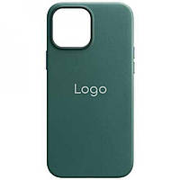 Чехол для iPhone 14 Leather Case Цвет Pine needle green