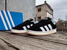 Чоловічі кросівки Adidas Campus 00s Core Black / Cloud White / Off White чорні з білим, фото 4