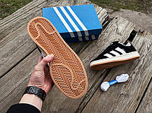 Чоловічі кросівки Adidas Campus 00s Core Black / Cloud White / Off White чорні з білим, фото 6