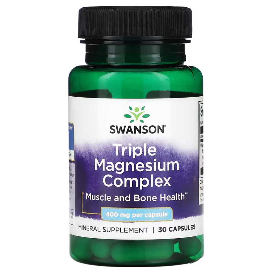 Triple Magnesium Complex 400 мг Swanson 30 капсул, фото 1
