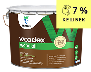 Олія вологозахисна TEKNOS WOODEX WOOD OIL для деревини 9 л