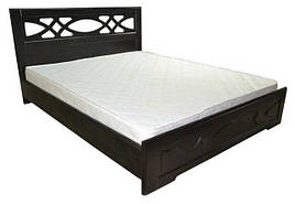 Ліжко двоспальне з ДСП/МДФ в спальню Ліана 180х200 з металевим каркасом та газовим ПМ Неман
