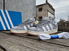 Чоловічі кросівки Adidas Campus 00s Grey Three/Cloud White/Off White сірі з білим, фото 4