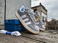 Мужские кроссовки Adidas Campus 00s Grey Three/ Cloud White/Off White серые с белым