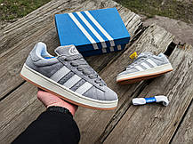 Чоловічі кросівки Adidas Campus 00s Grey Three/Cloud White/Off White сірі з білим, фото 5