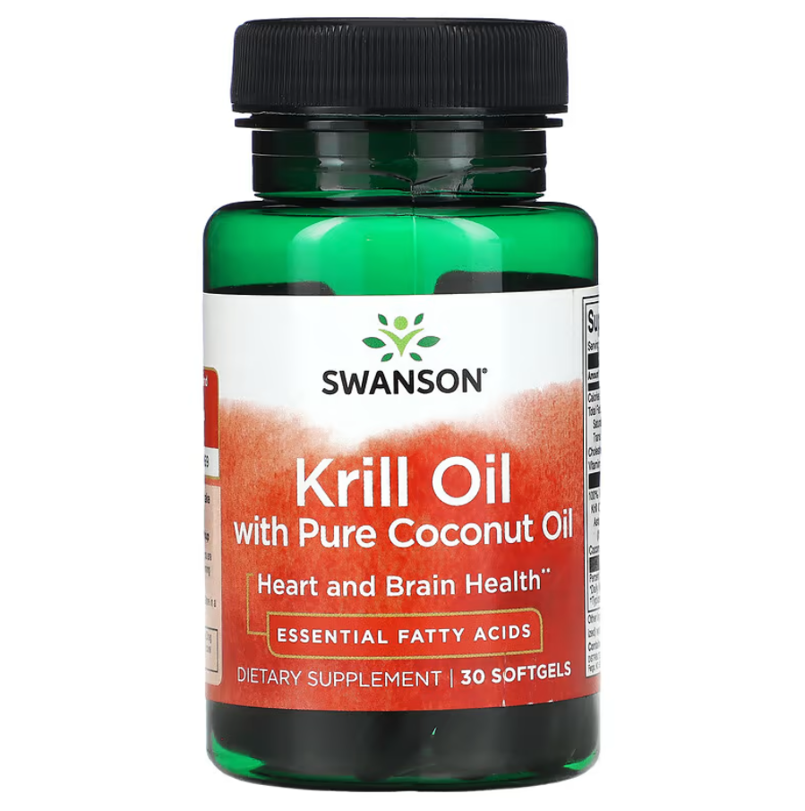 Krill Oil with Pure Coconut Oil Swanson 30 капсул