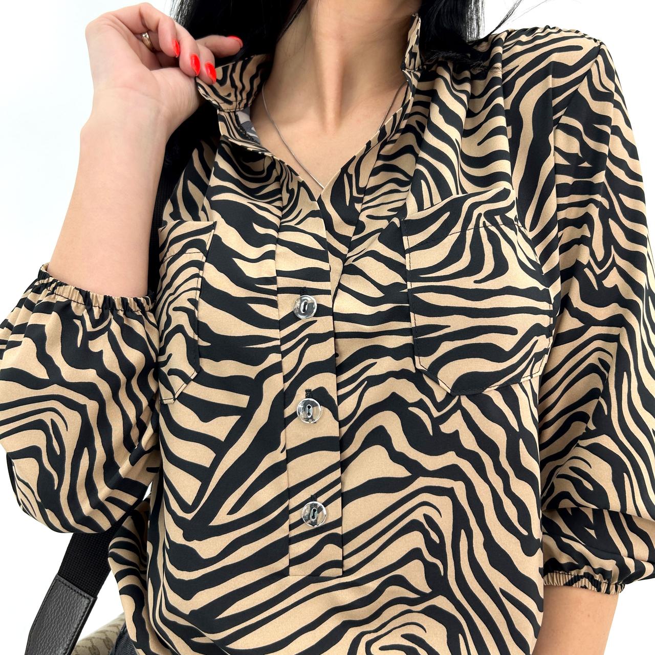 Жіноча блуза з принтом "Desert" оптом | Батал