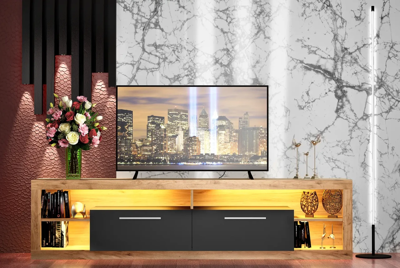 Тумба під телевізо LUMIKO Artos Design новітня підсвітка (Польща), фото 1