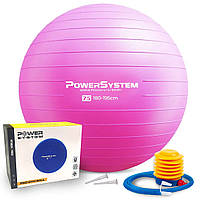 М'яч для фітнесу (фітбол) Power System PS-4013 Ø75 cm PRO Gymball Pink 019