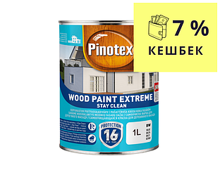 Фарба антисептична PINOTEX WOOD PAINT EXTREME для деревини білий (база ВW) 1л