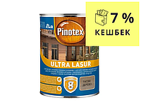 Лазур-лак антисептичний PINOTEX ULTRA LASUR для деревини напівматовий тікове дерево 1л