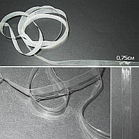 Тесьма силиконовая 7,5мм прозрачная и матовая (52459.001)