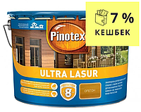 Лазурь-лак антисептический PINOTEX ULTRA LASUR для древесины полуматовый орегон 10л