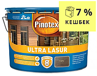 Лазурь-лак антисептический PINOTEX ULTRA LASUR для древесины полуматовый орех 10л