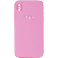 Чехол для iPhone Xs Max Silicone Case Square Full Camera Цвет 06 Light pink