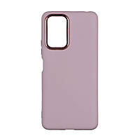 Чехол Silicone Cover Metal frame (AA) для Xiaomi Redmi Note 10 Pro / 10 Pro Max 4G Цвет 19.Pink sand