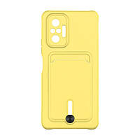 Чехол для Xiaomi Redmi Note 10 Pro для 10 Pro Max 4G TPU Colorfull Pocket Card Цвет 04 Yellow