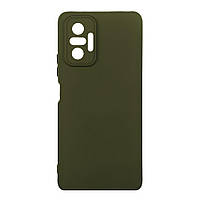 Чехол для Xiaomi Redmi Note 10 Pro и 10 Pro Max Silicone Cover Full Camera A Цвет 71 Dark Green