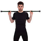 Палка гімнастична Бодібар Body Bar Zelart FI-2611-5 вага 5кг чорний-зелений, фото 5