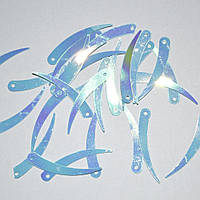 Пайетка хамелеон палочка 32х7мм 25 г сине-фиолетовая (54004.004)