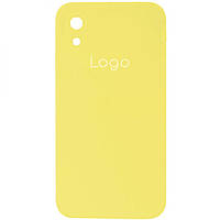 Чехол Silicone Case Square Full Camera для iPhone Xr Цвет 51.Mellow yellow