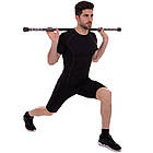 Палиця гімнастична Бодібар Body Bar Zelart FI-2611-6 вага 6кг чорний-сірий, фото 6