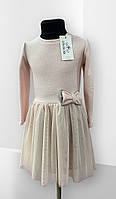 Платье детское нарядное с сеткой на девочку 104-116 см (3цв) "MALVINA" недорого от прямого поставщика