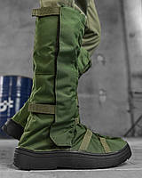 Тактические бахилы защитные от воды и грязи военные армейские на обувь олива водонепроницаемые зимние чехлы