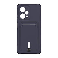 Чехол для Xiaomi Redmi Note 12 Pro plus 5G TPU Colorfull Pocket Card Цвет 08 Dark blue