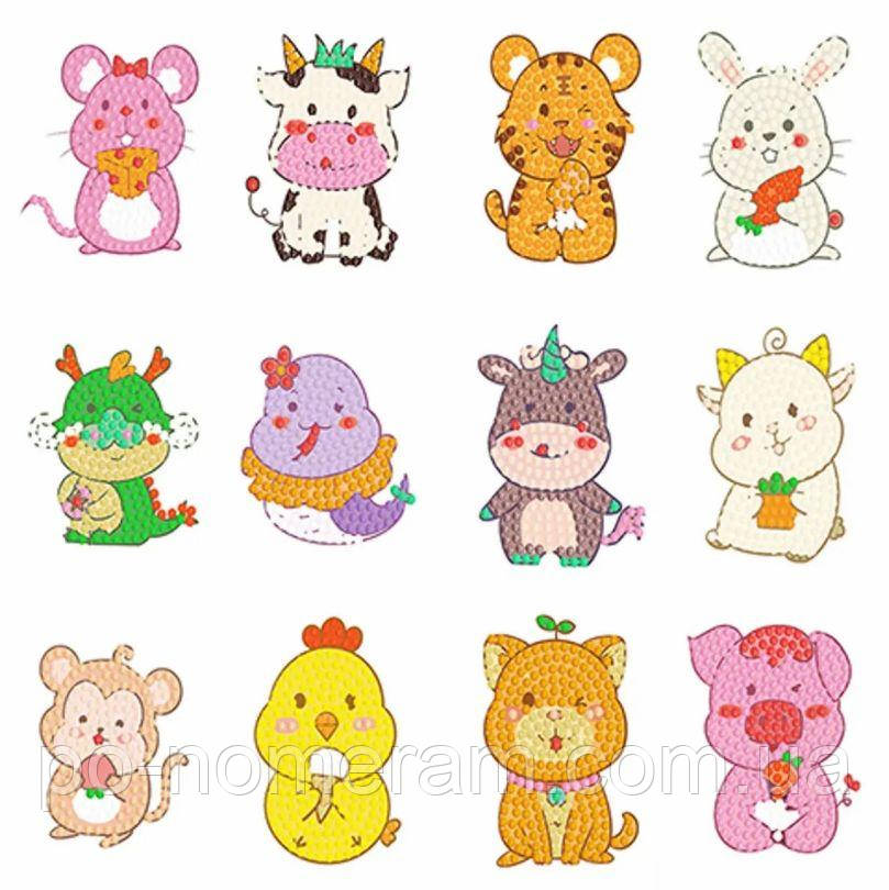 Картина зі страз ColorArt Наклейки з органайзером тваринки (CLR-SK12) 0 (), фото 1