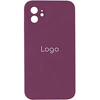 Чехол для iPhone 11 Silicone Case Square Full Camera Цвет 42 Maroon