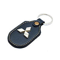 Брелок кожаный MITSUBISHI для ключей