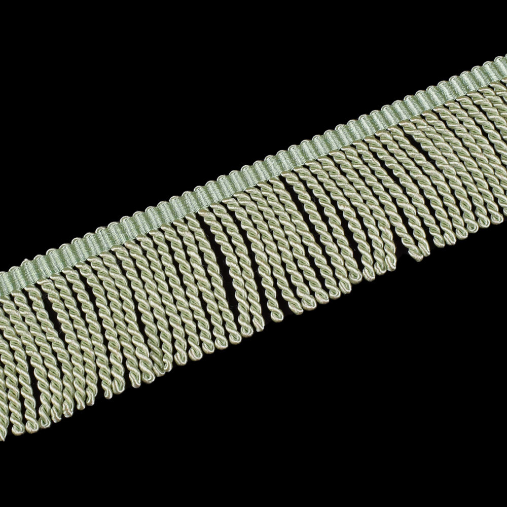 Бахрома шторна кручений шнур 7,5 см зелена (60034.001)