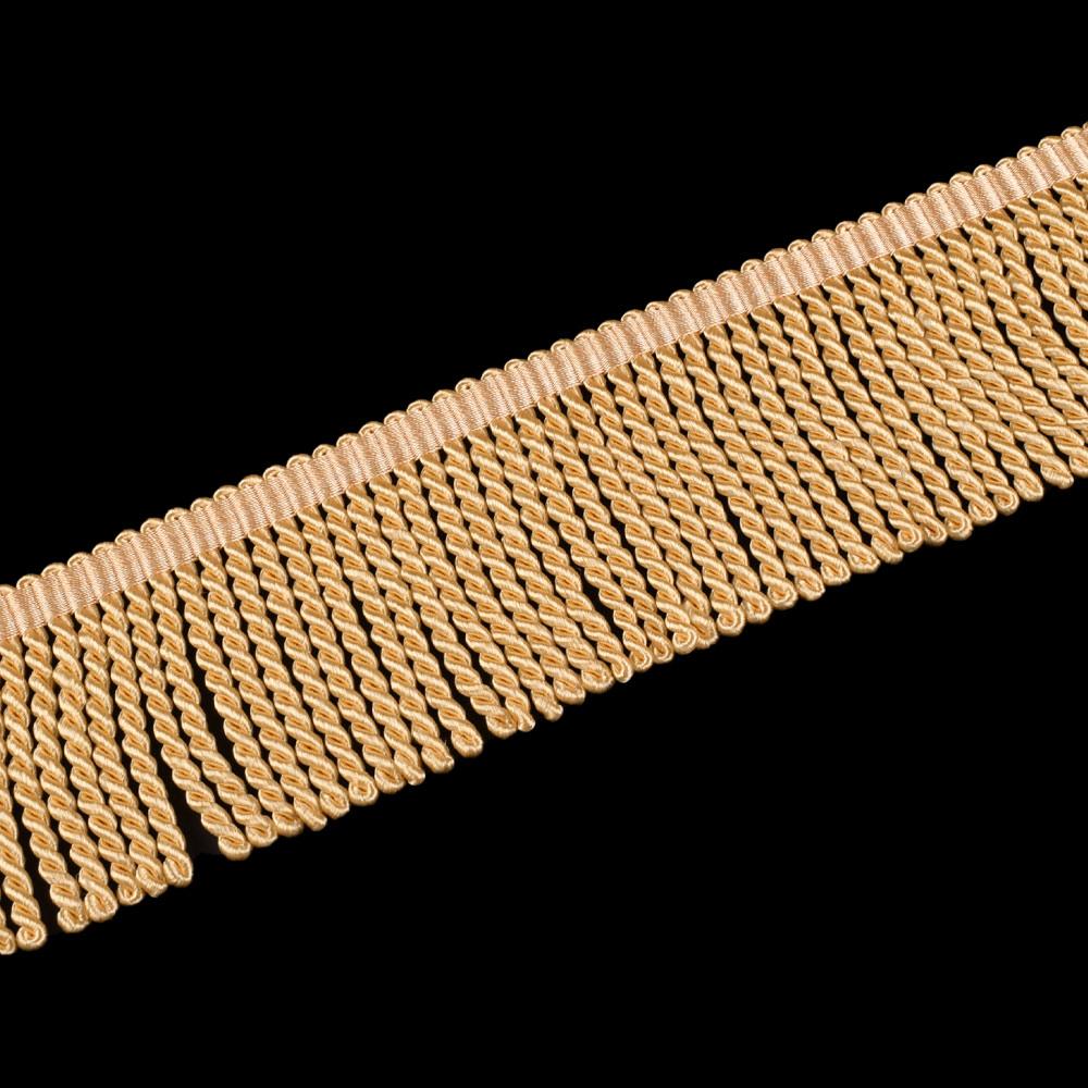 Бахрома шторна кручений шнур 7,5 см бежева (60034.002)