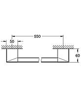 Поручень для ванни/тримач для рушника Grohe Selection Cube (40807000) D_11835