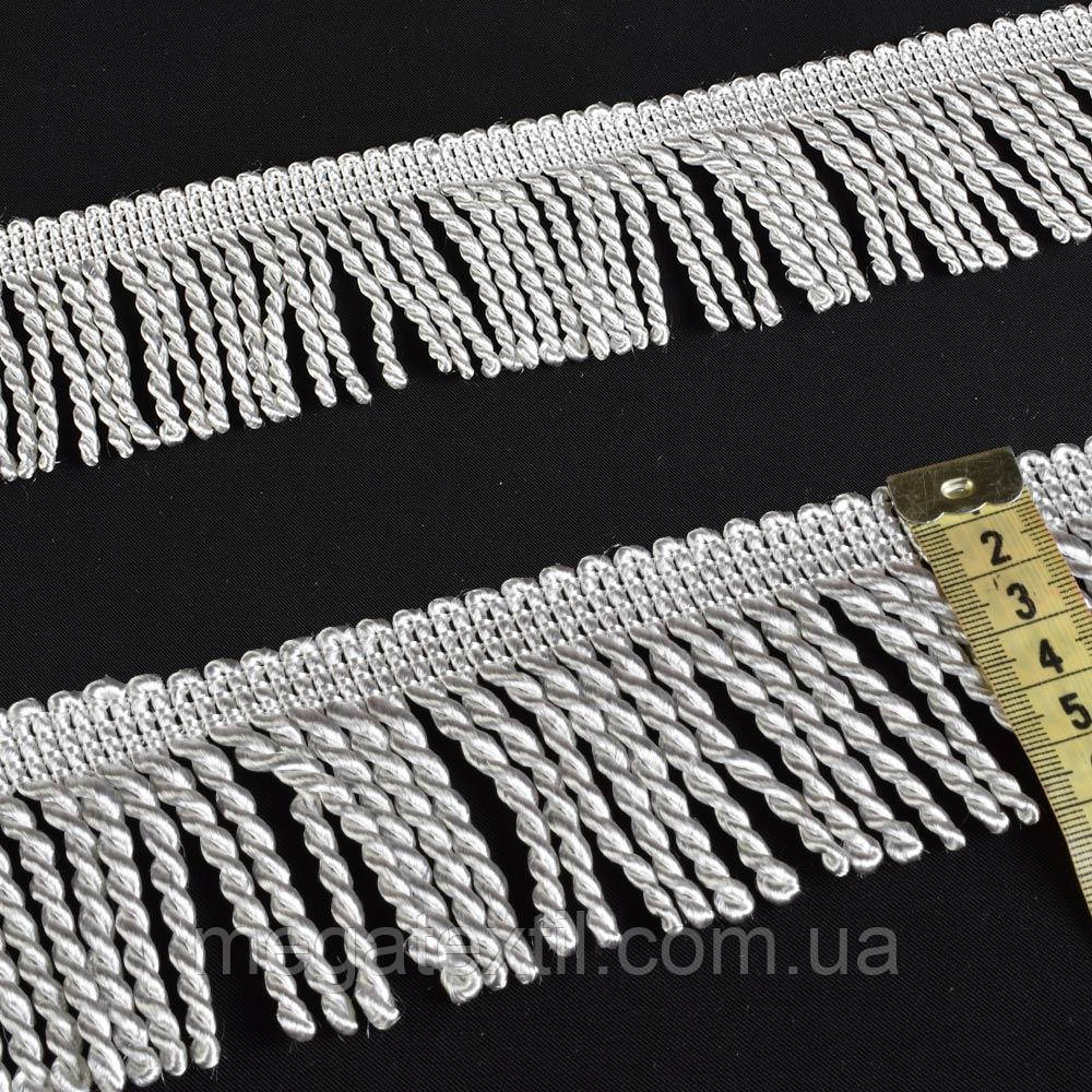 Бахрома шторна кручений шнур 6,5 см срібляста (60035.022)