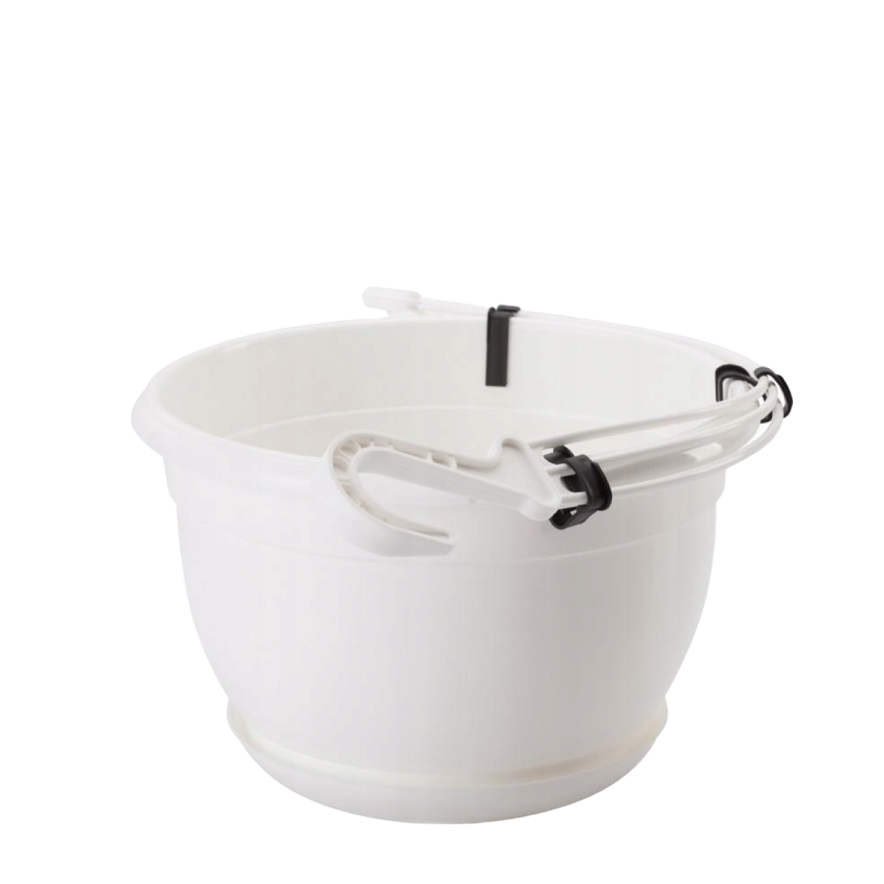 Горщик підвісний Мальта ⌀ 19 см, білий з підставкою, фото 1